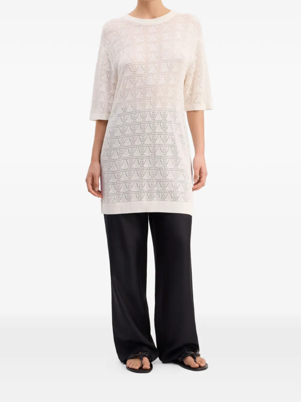 LouLou de Saison Top met ronde hals Beige