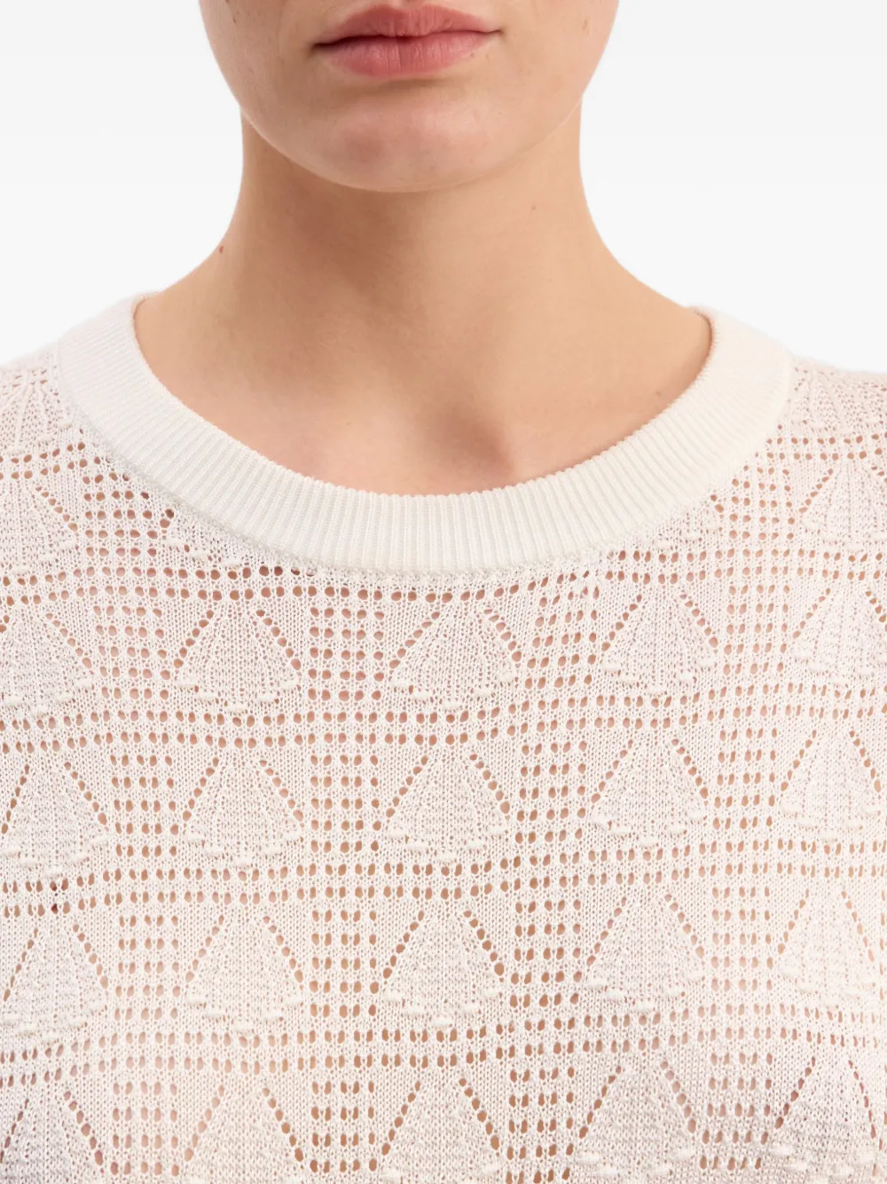 LouLou de Saison Top met ronde hals Beige