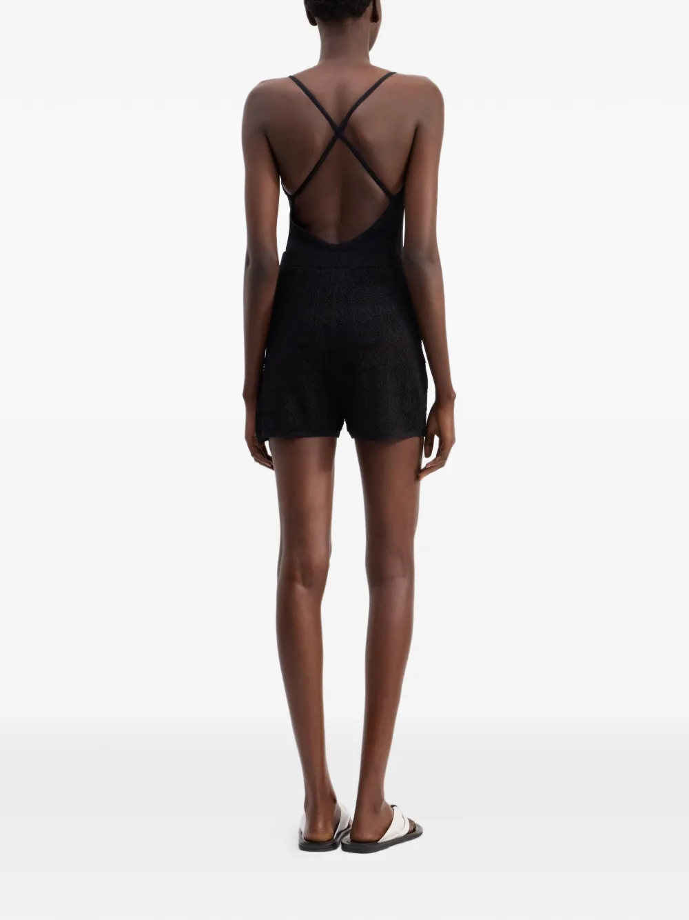 LouLou de Saison Shorts met trekkoord Zwart