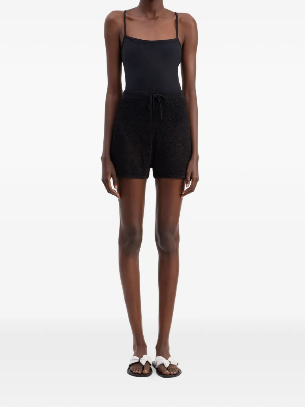 LouLou de Saison Shorts met trekkoord Zwart