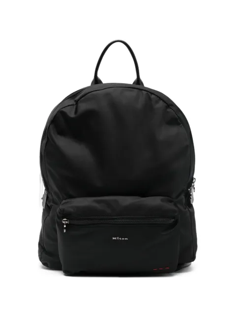Kiton zip logo-detail backpack