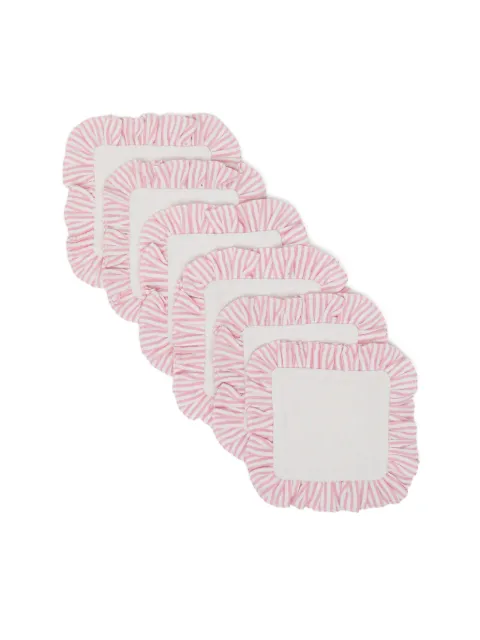 Bambah ruffled coasters (set of six)