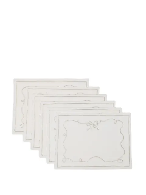 Bambah bow-charm placemats (set of six)