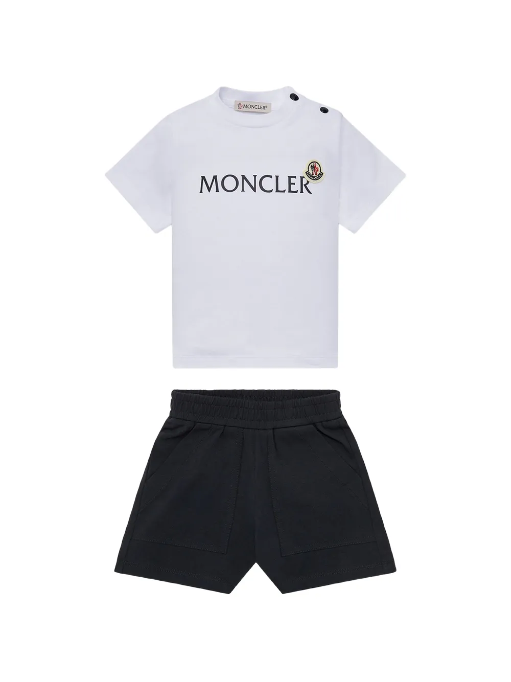 Moncler Enfant Shortsset met logodetail Wit