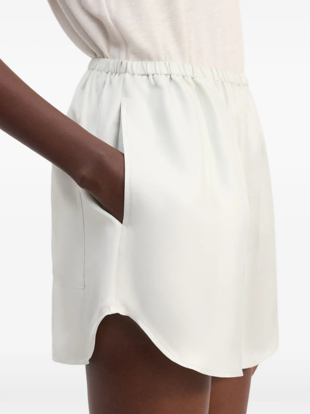 LouLou de Saison Shorts met elastische taille Wit