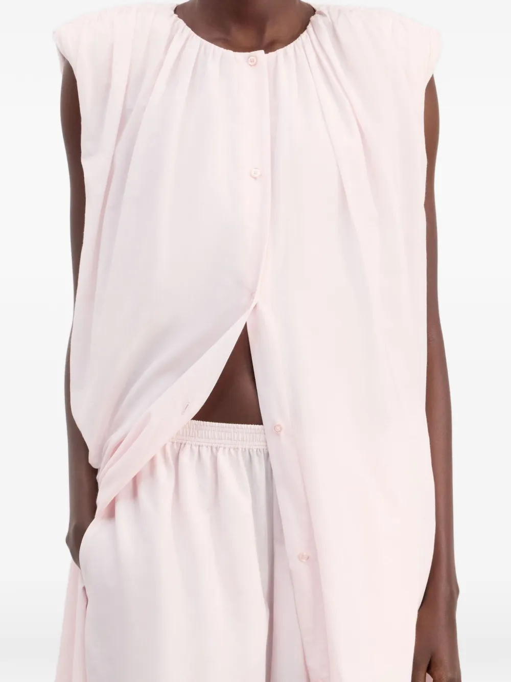 LouLou de Saison Midi-jurk met knoopsluiting Roze