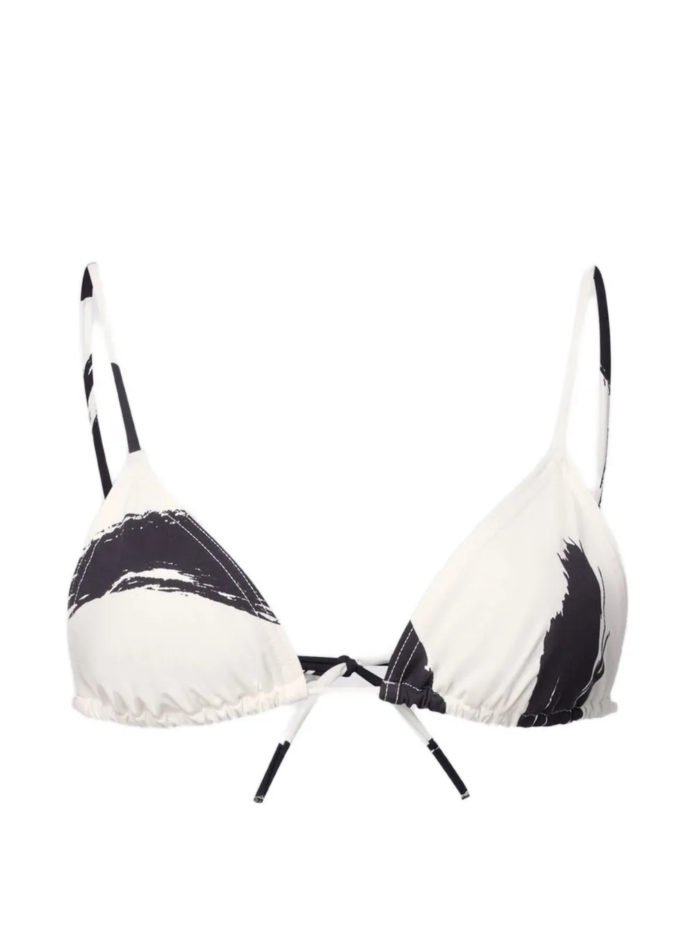 LouLou de Saison Bikinioberteil mit Print - Weiß