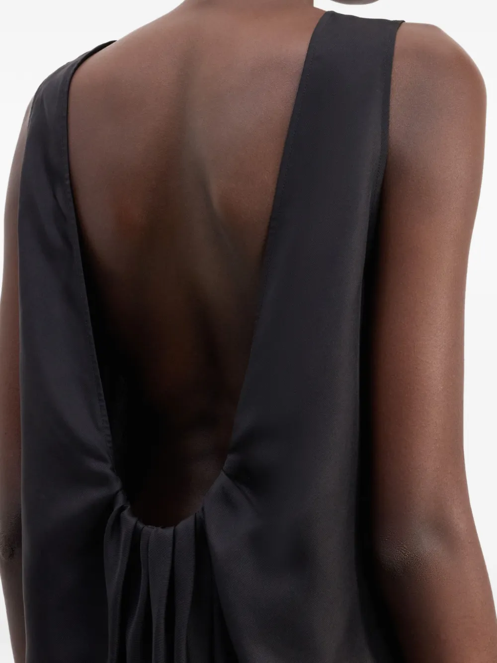 LouLou de Saison Mouwloze top met open rug Zwart