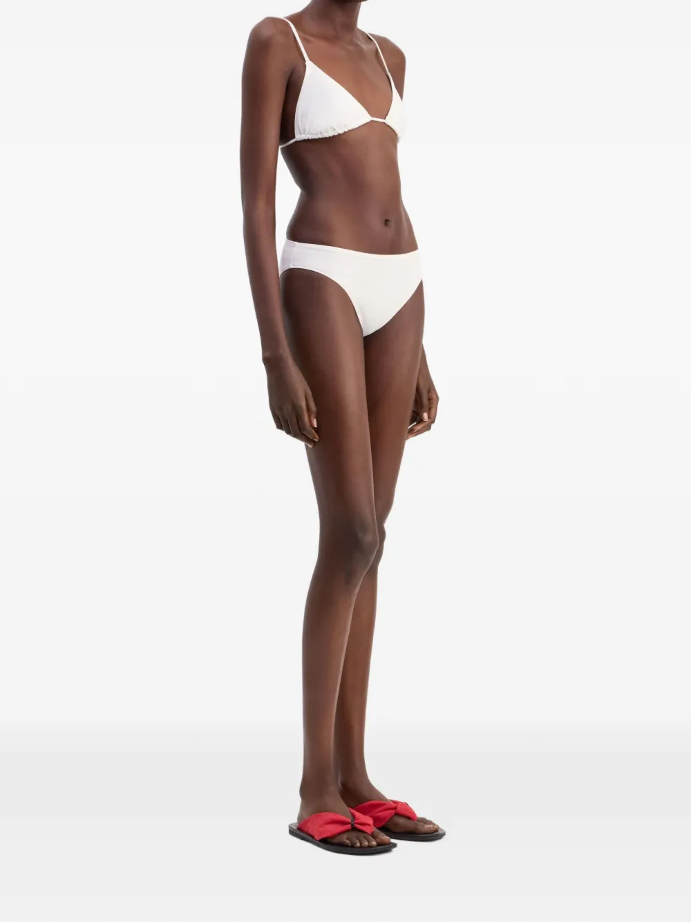  Loulou De Saison Top De Bikini Con Forma Triangular - Blanco 