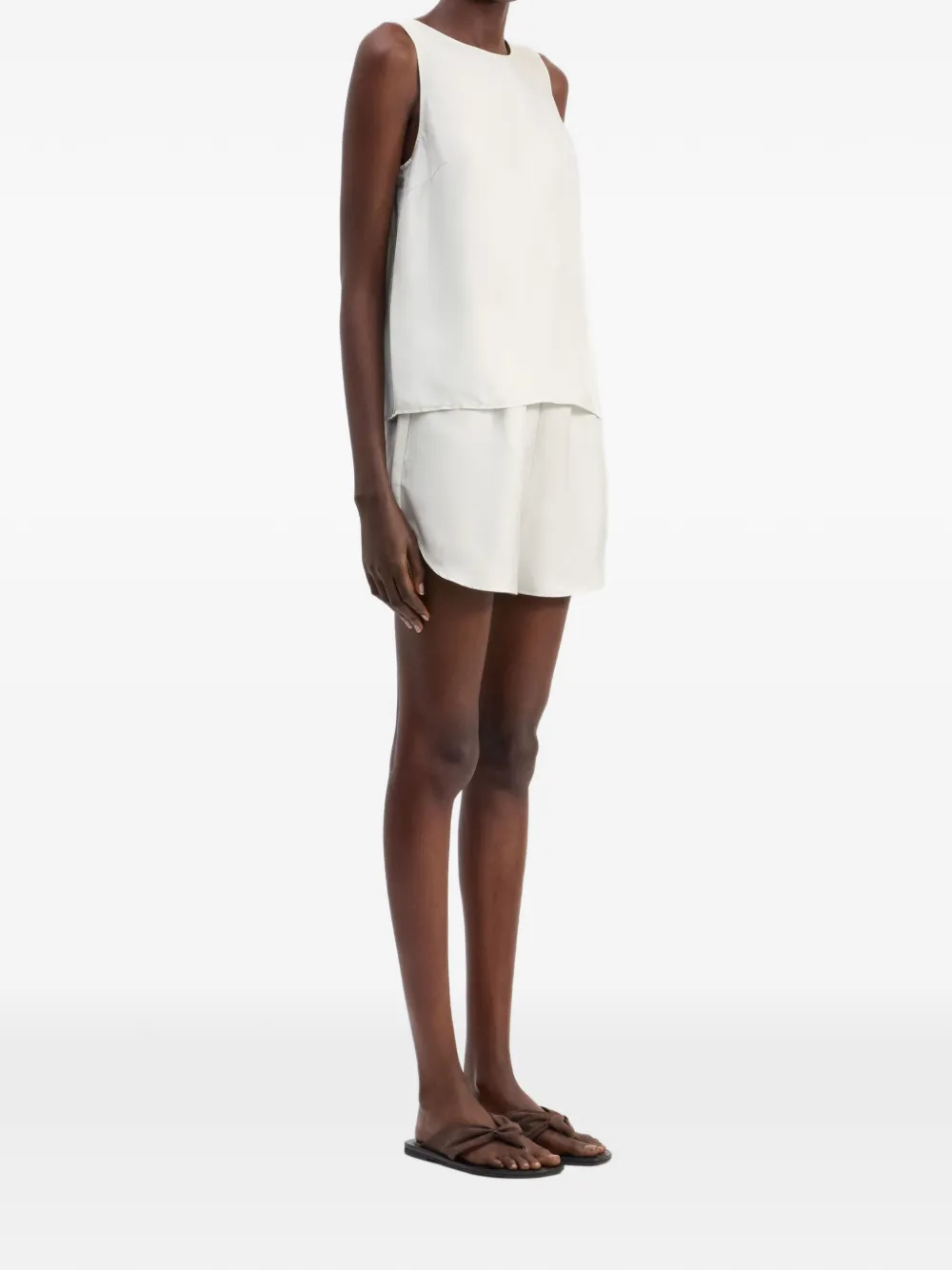 LouLou de Saison Mouwloze top Beige