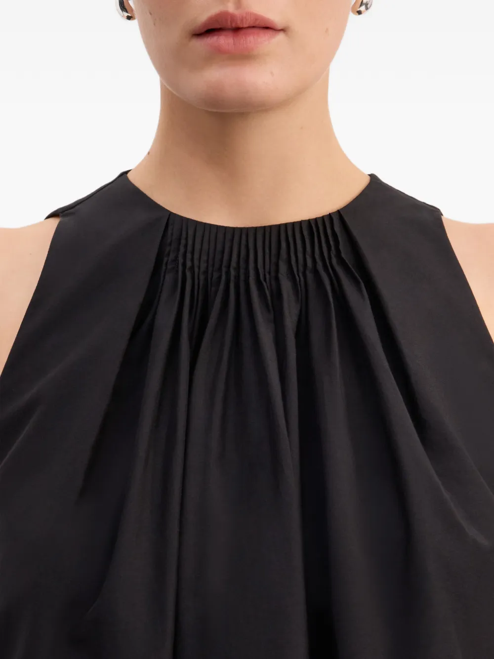 LouLou de Saison Liao gesmockte blouse Zwart