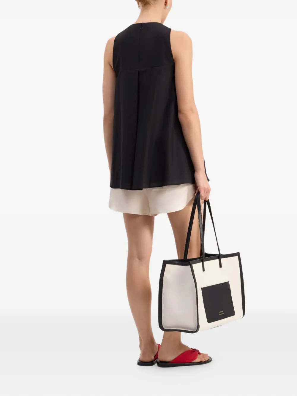 LouLou de Saison Liao gesmockte blouse Zwart