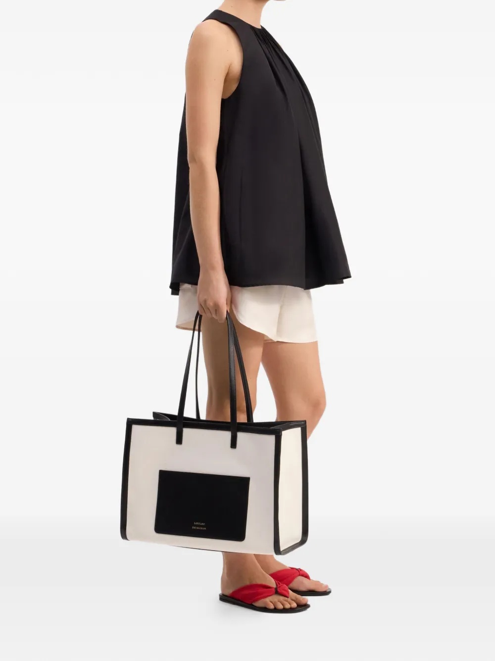 LouLou de Saison Liao gesmockte blouse Zwart