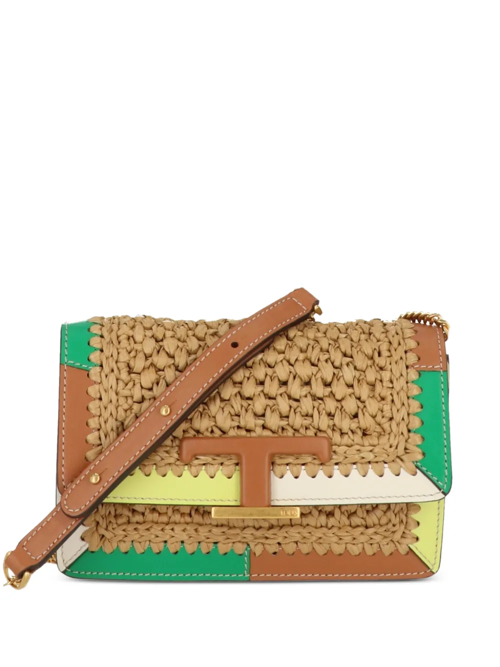 Tod's woven-panel shoulder bag - Toni neutri