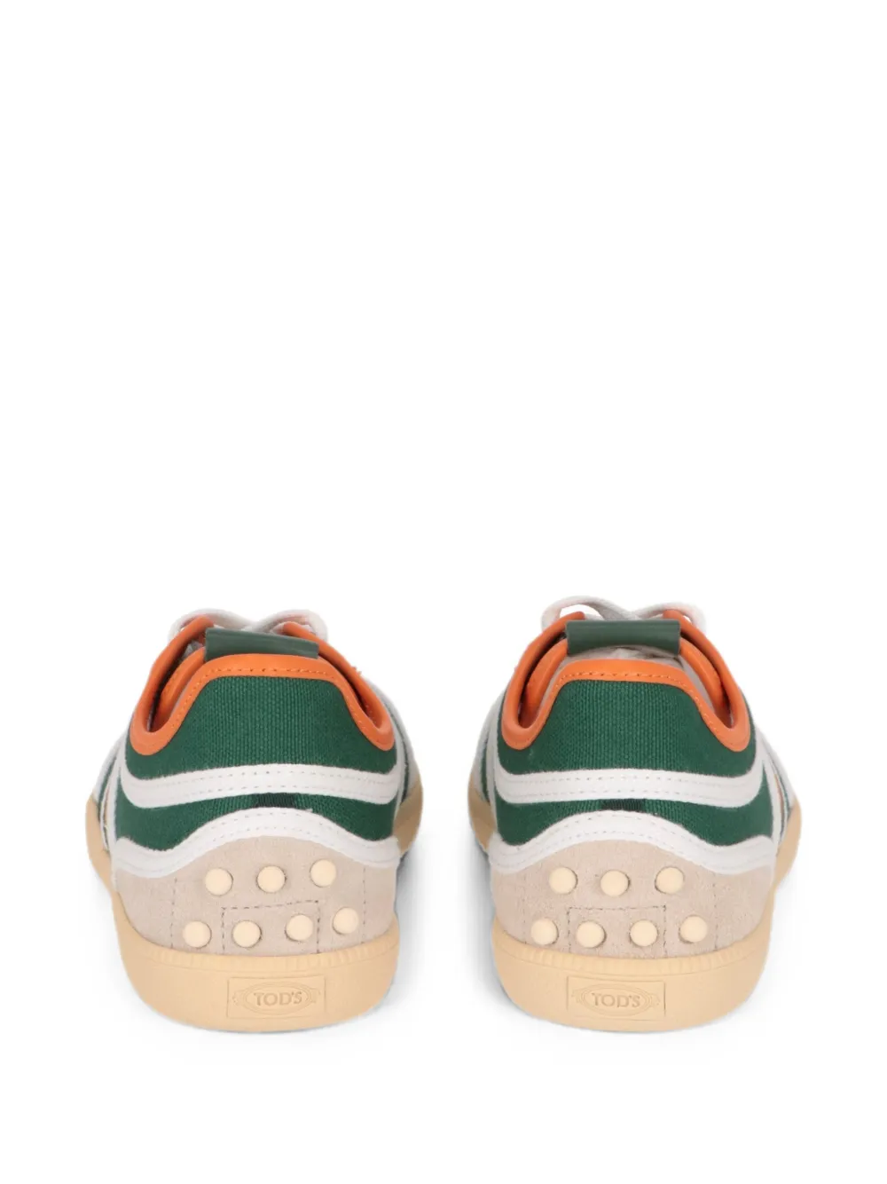 Tod's logo-embroidered Gommino sneakers Groen
