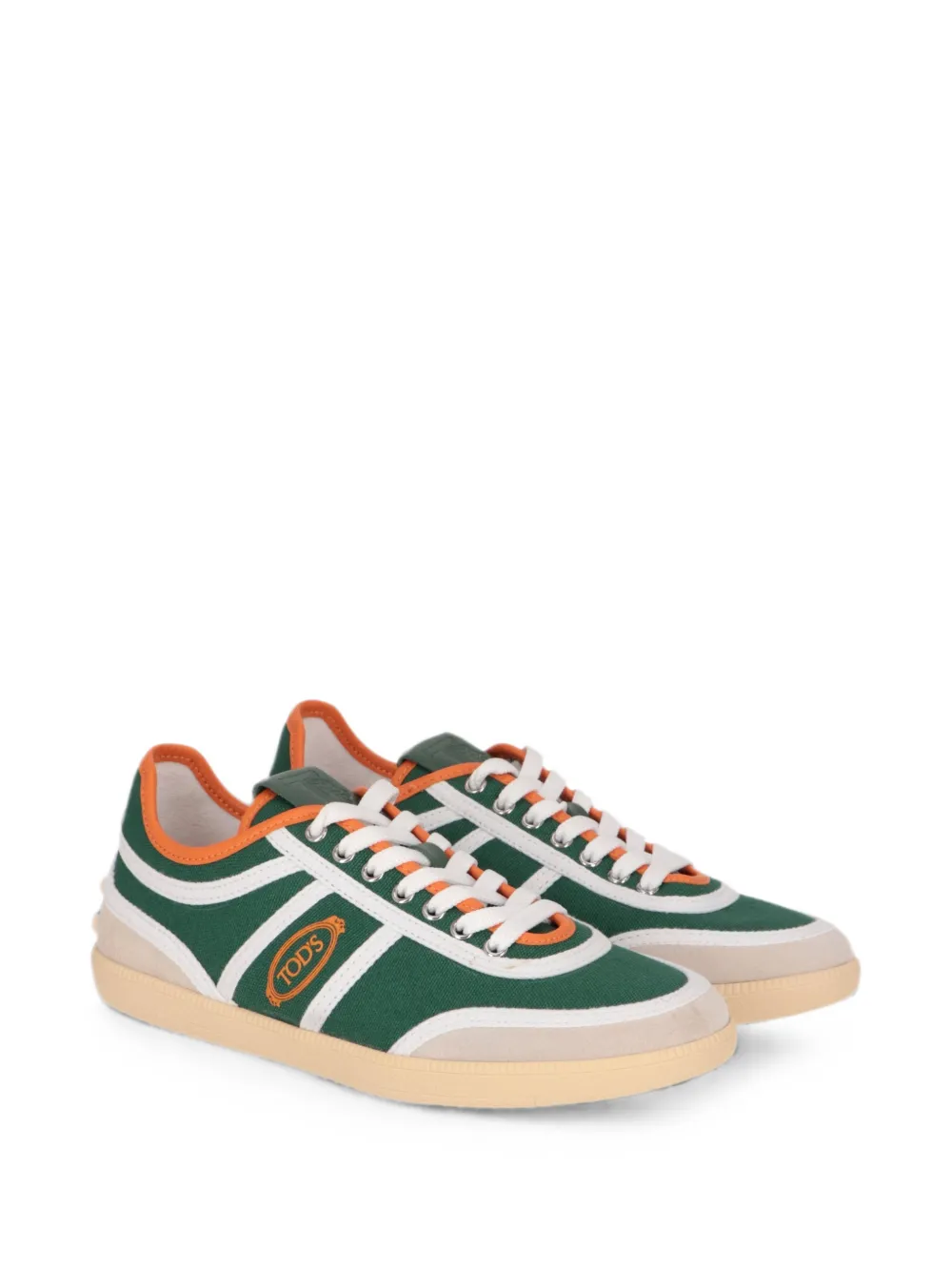 Tod's logo-embroidered Gommino sneakers Groen