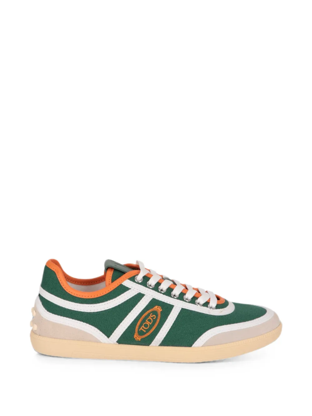 Tod's logo-embroidered Gommino sneakers Groen