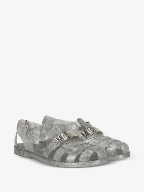 Moschino logo-plaque sandals