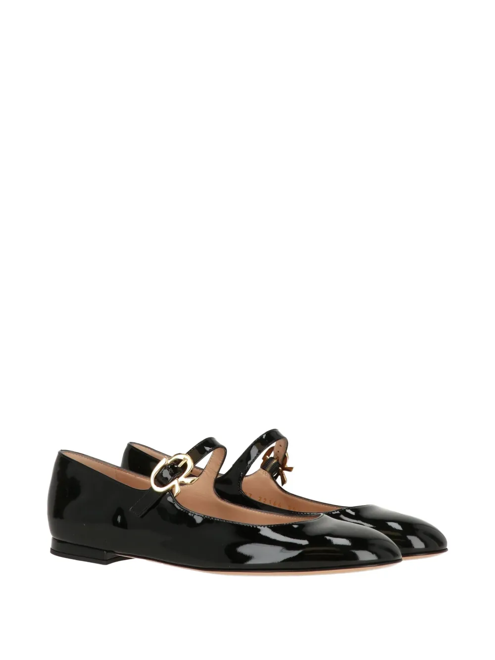 Gianvito Rossi buckle-strap ballet flats Zwart