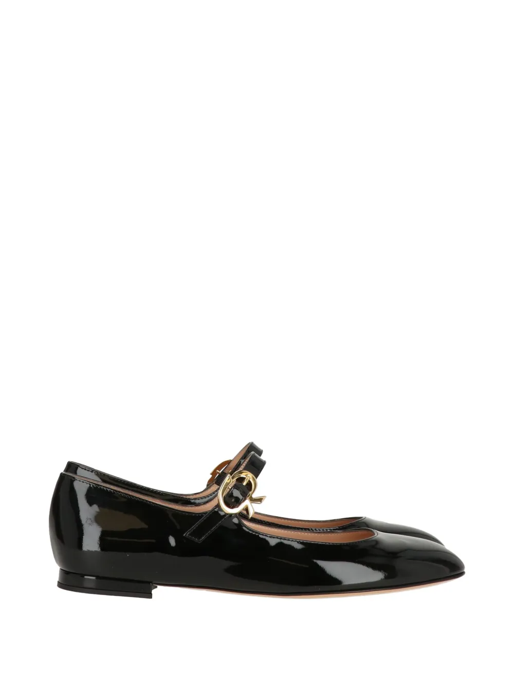 Gianvito Rossi buckle-strap ballet flats - Nero