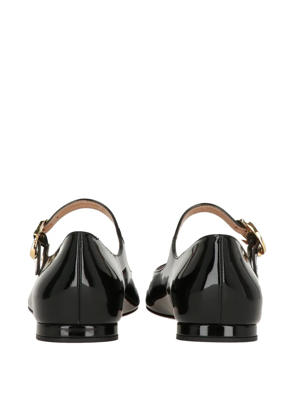 Gianvito Rossi buckle-strap ballet flats Zwart