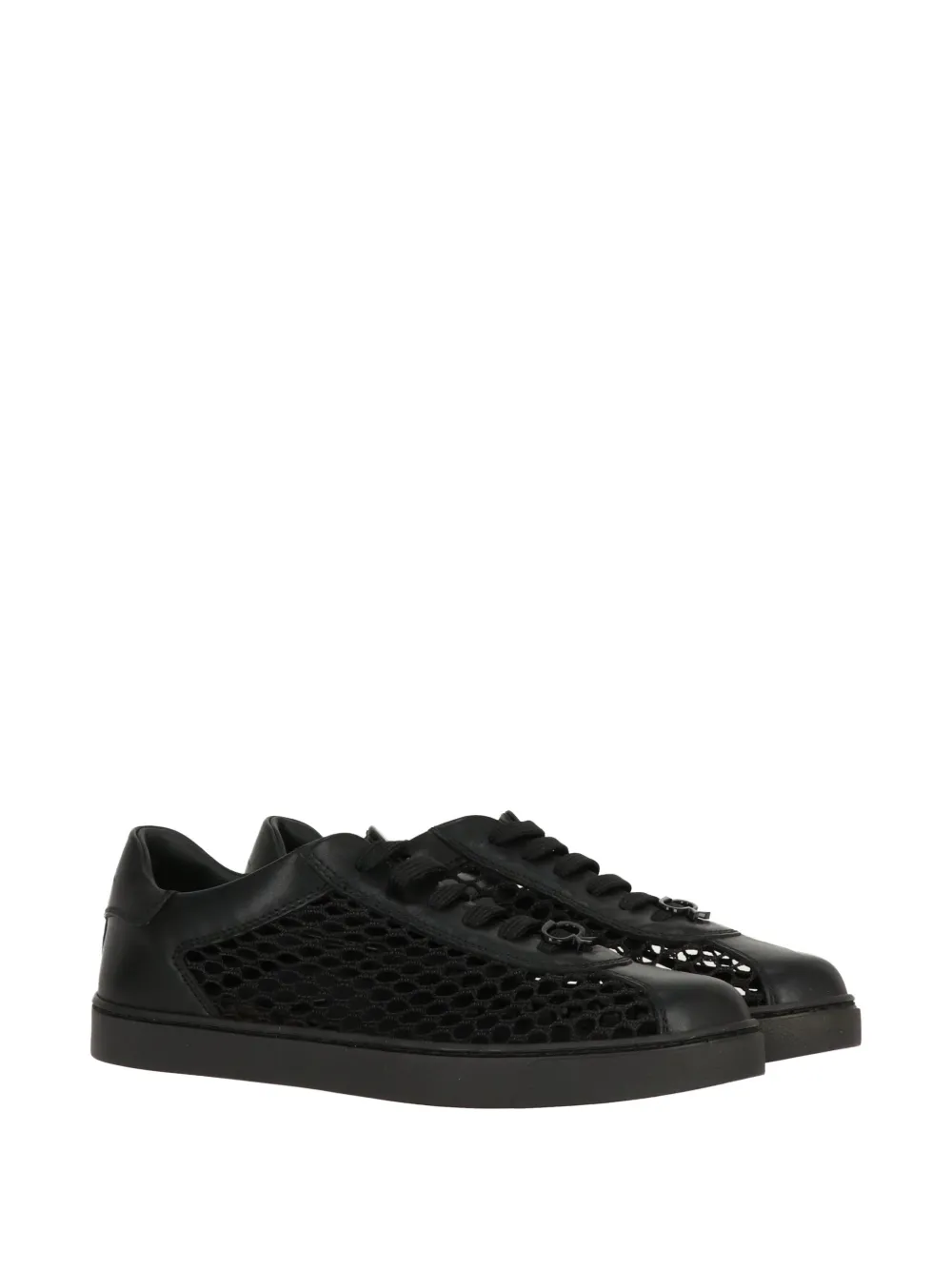 Gianvito Rossi Sneakers met mesh detail Zwart