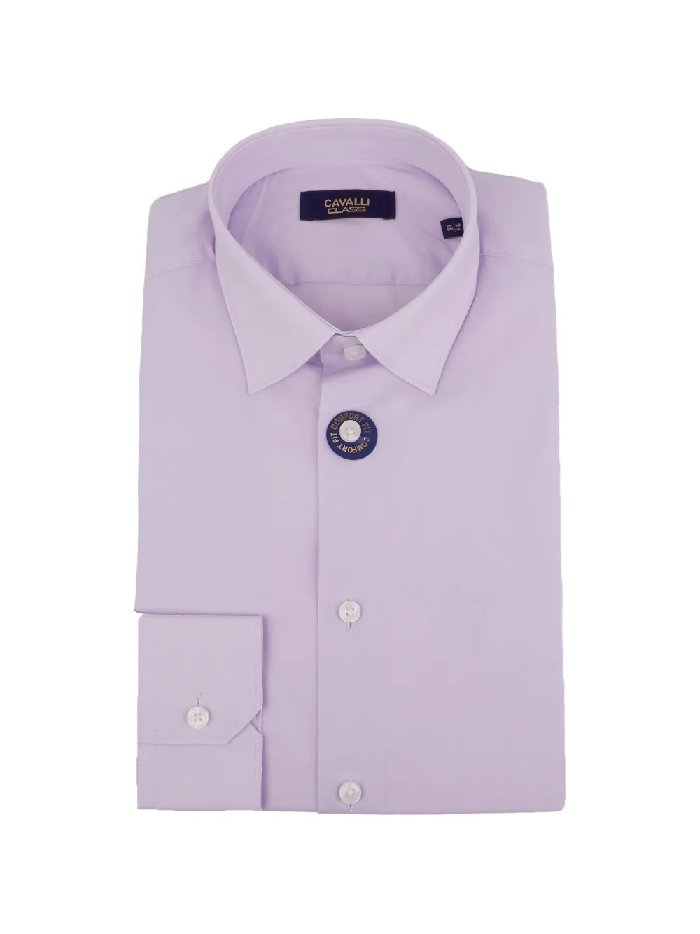 Cavalli Class embroidery long-sleeve shirt - Viola