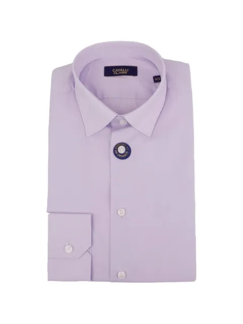 Cavalli Class embroidery long-sleeve shirt