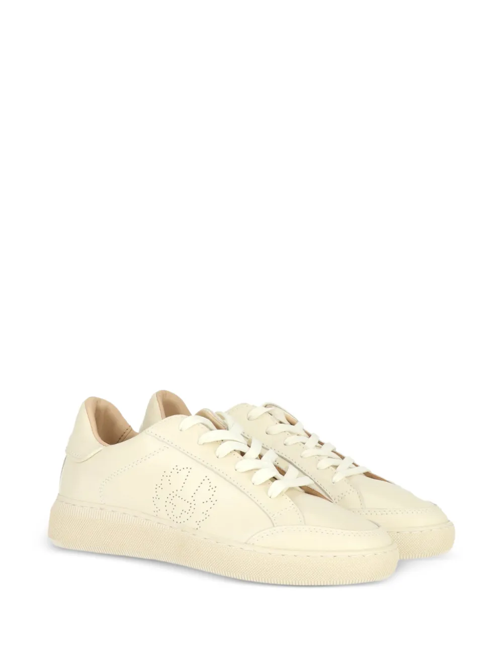  Belstaff Perforated-logo Sneakers - White 