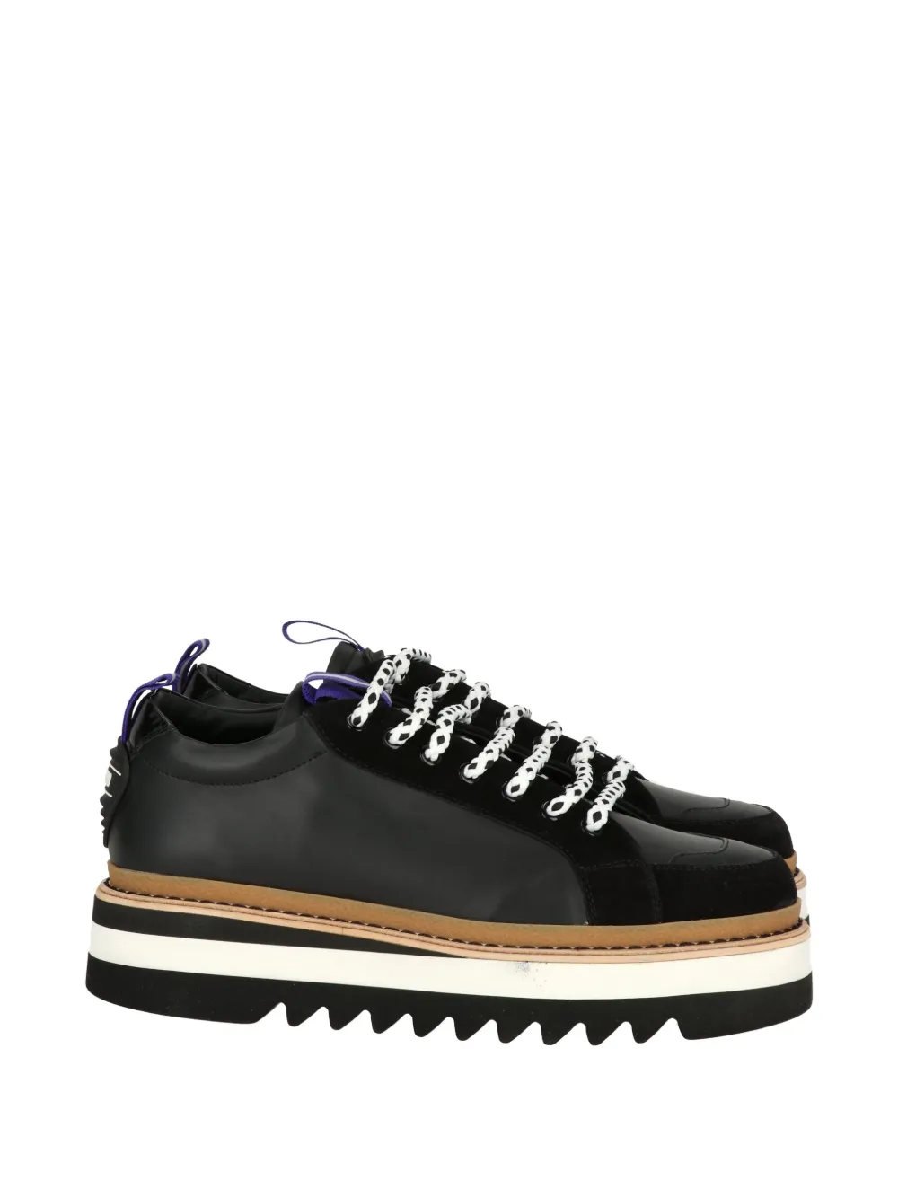 Moschino platform panelled sneakers Zwart