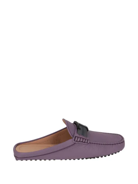 Tod's T Timeless pebbled-leather mules
