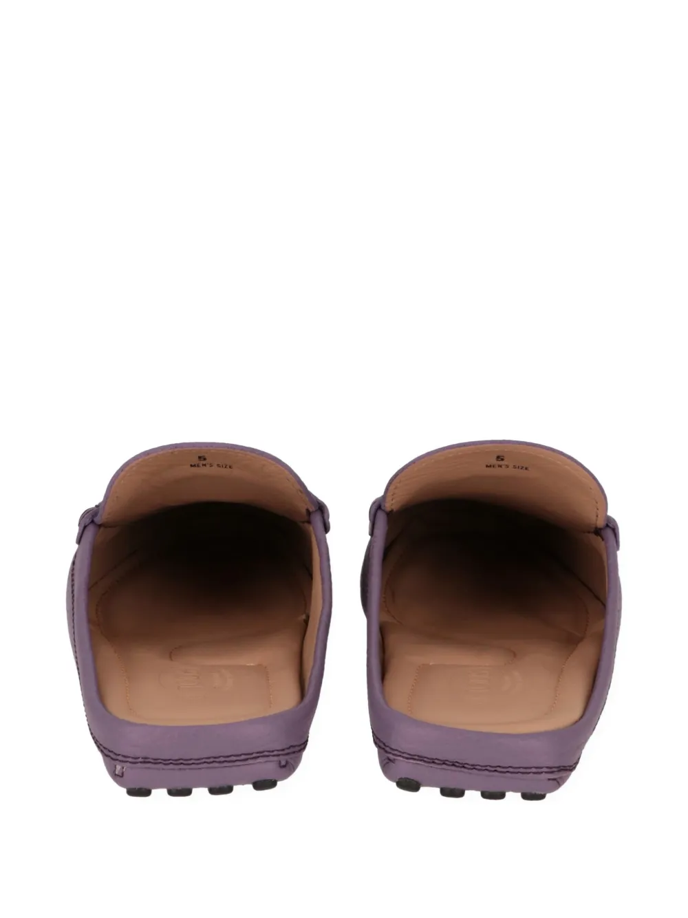 Tod's T Timeless pebbled-leather mules Paars