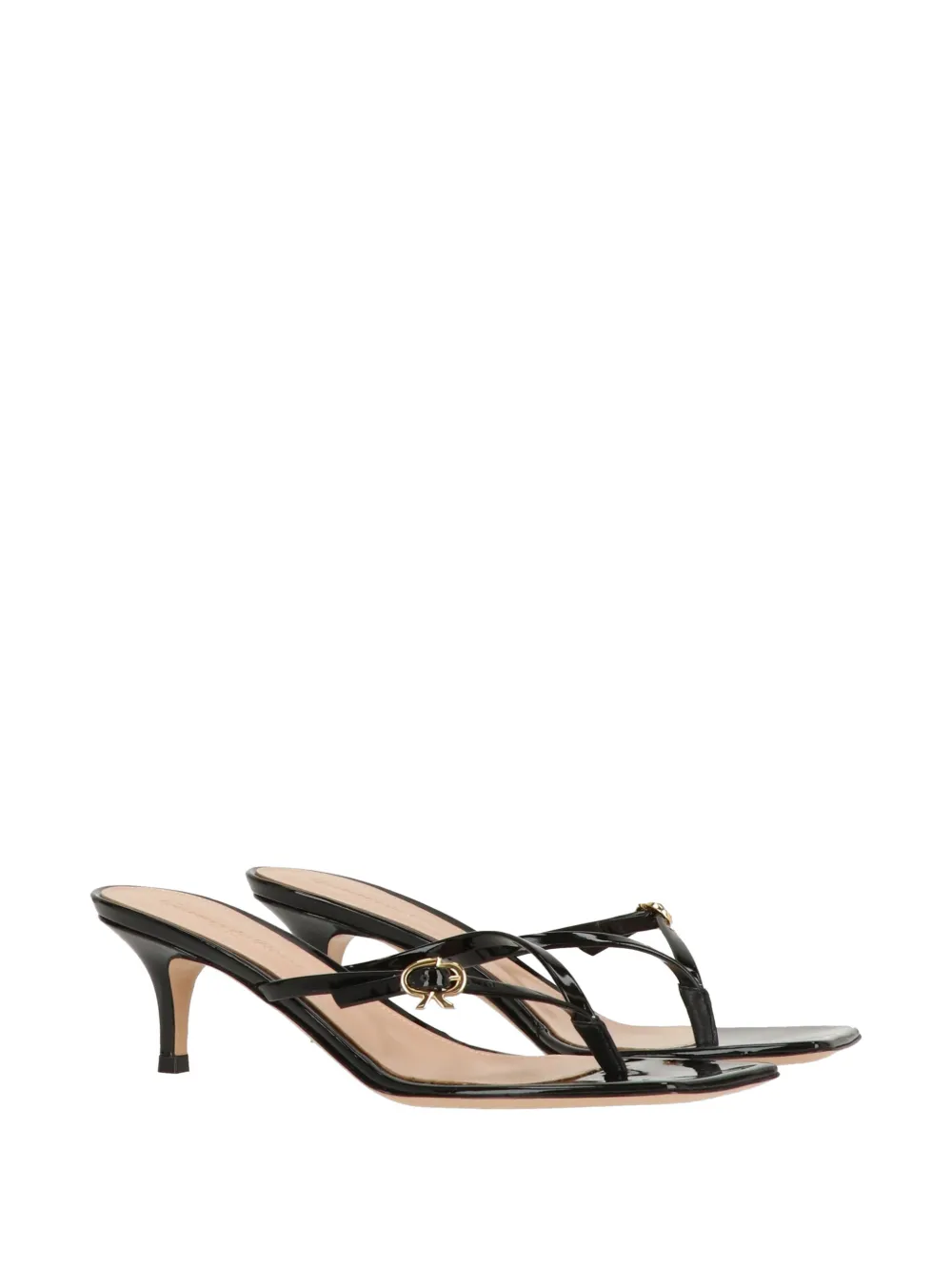 Gianvito Rossi logo-detail sandals Zwart