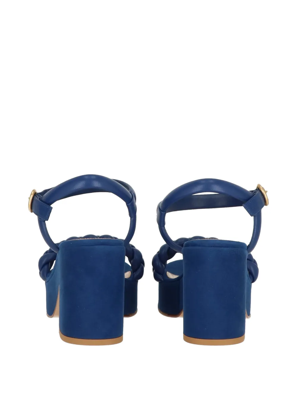 Gianvito Rossi braided-strap platform sandals Blauw