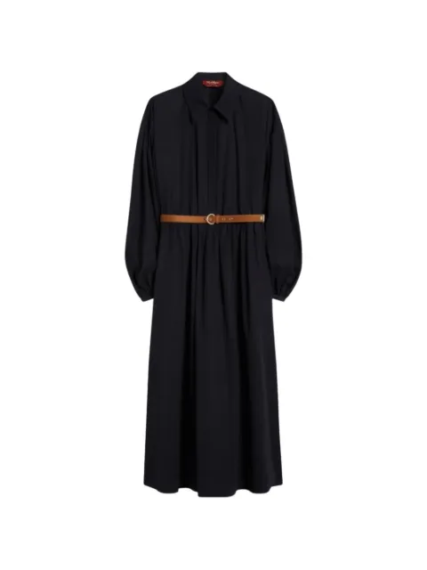 Max Mara balloon-sleeve belted dress
