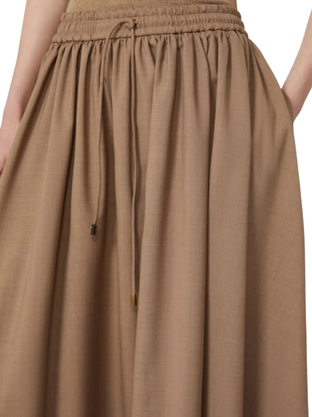 Max Mara Elastische rok met trekkoord Bruin