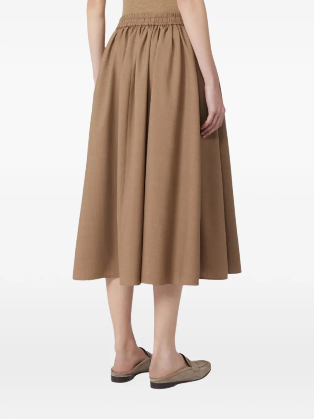 Max Mara Elastische rok met trekkoord Bruin