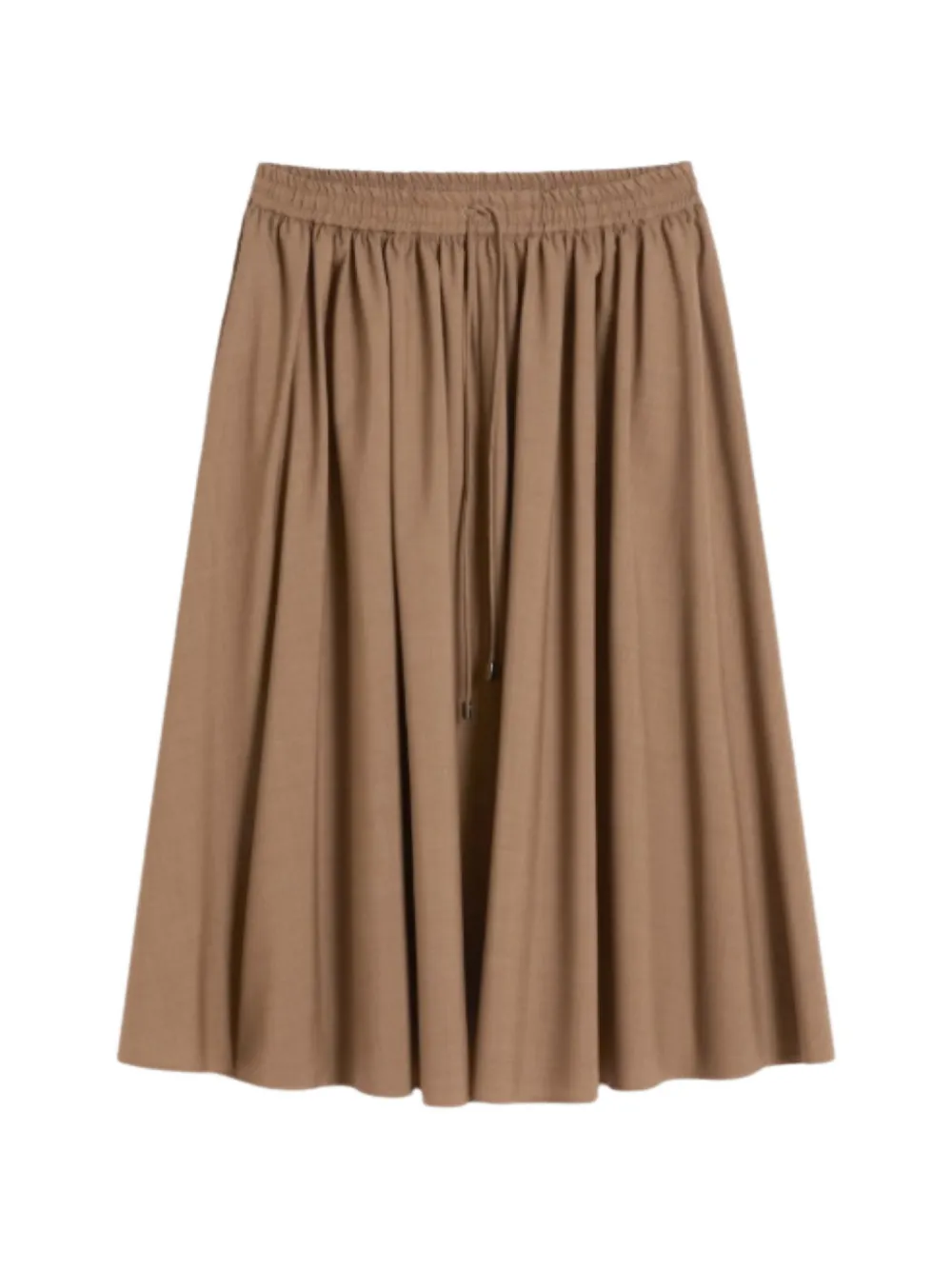 Max Mara drawstring elasticated skirt - Marrone