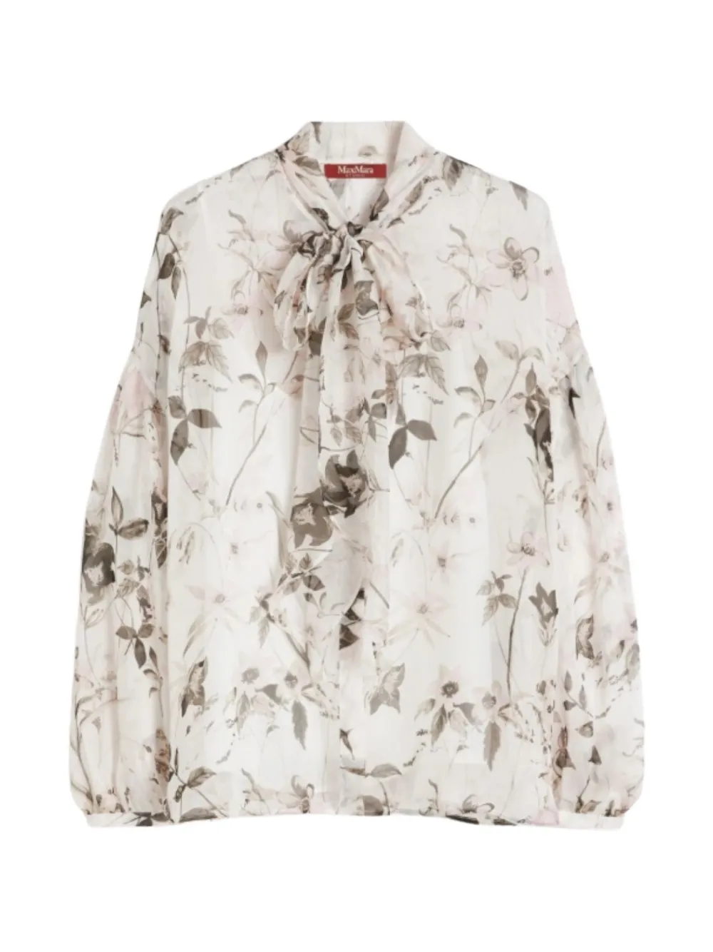 Max Mara floral bow blouse - Toni neutri