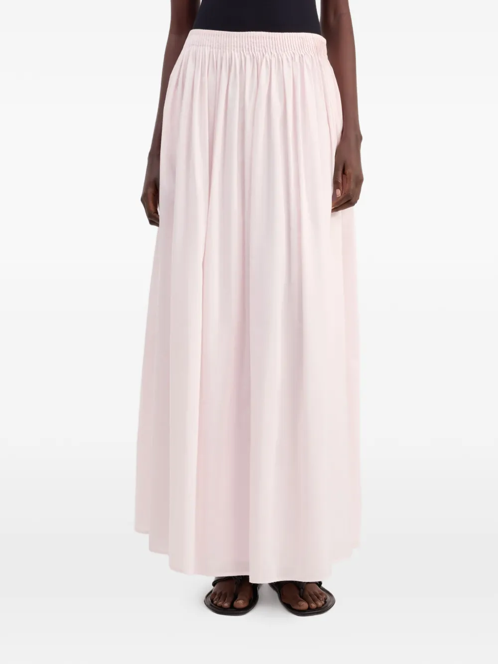 LouLou de Saison Naya gesmockte flared maxi-rok Roze