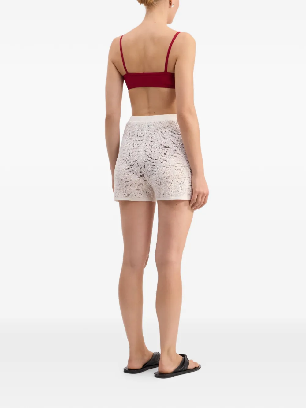 LouLou de Saison Olga bikinitop met vierkante hals en rits Rood