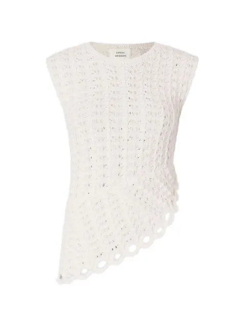 LouLou de Saison Saez ruffled crochet knitted top
