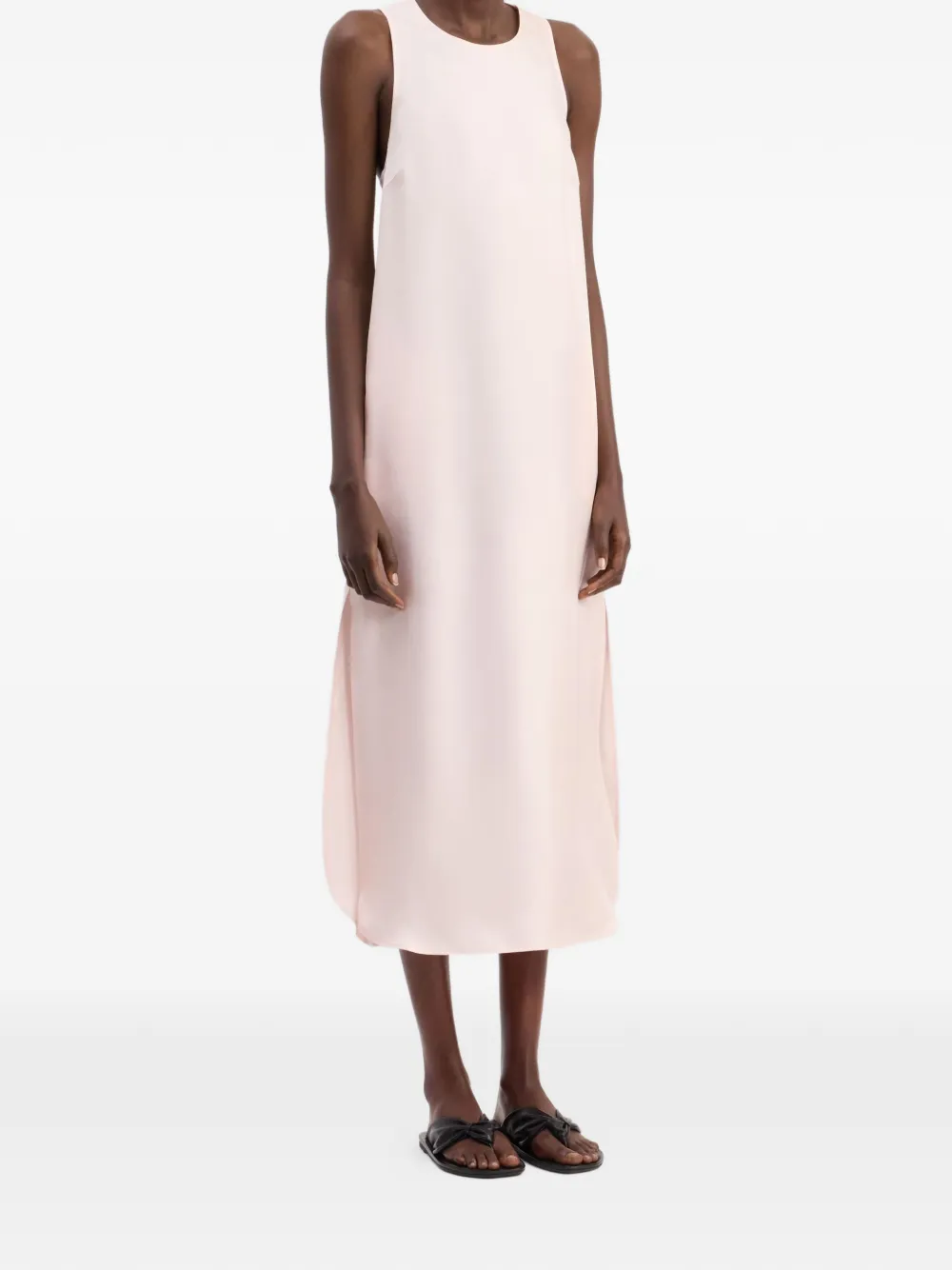 LouLou de Saison Paloma midi-jurk met gedraaide achterkant Roze