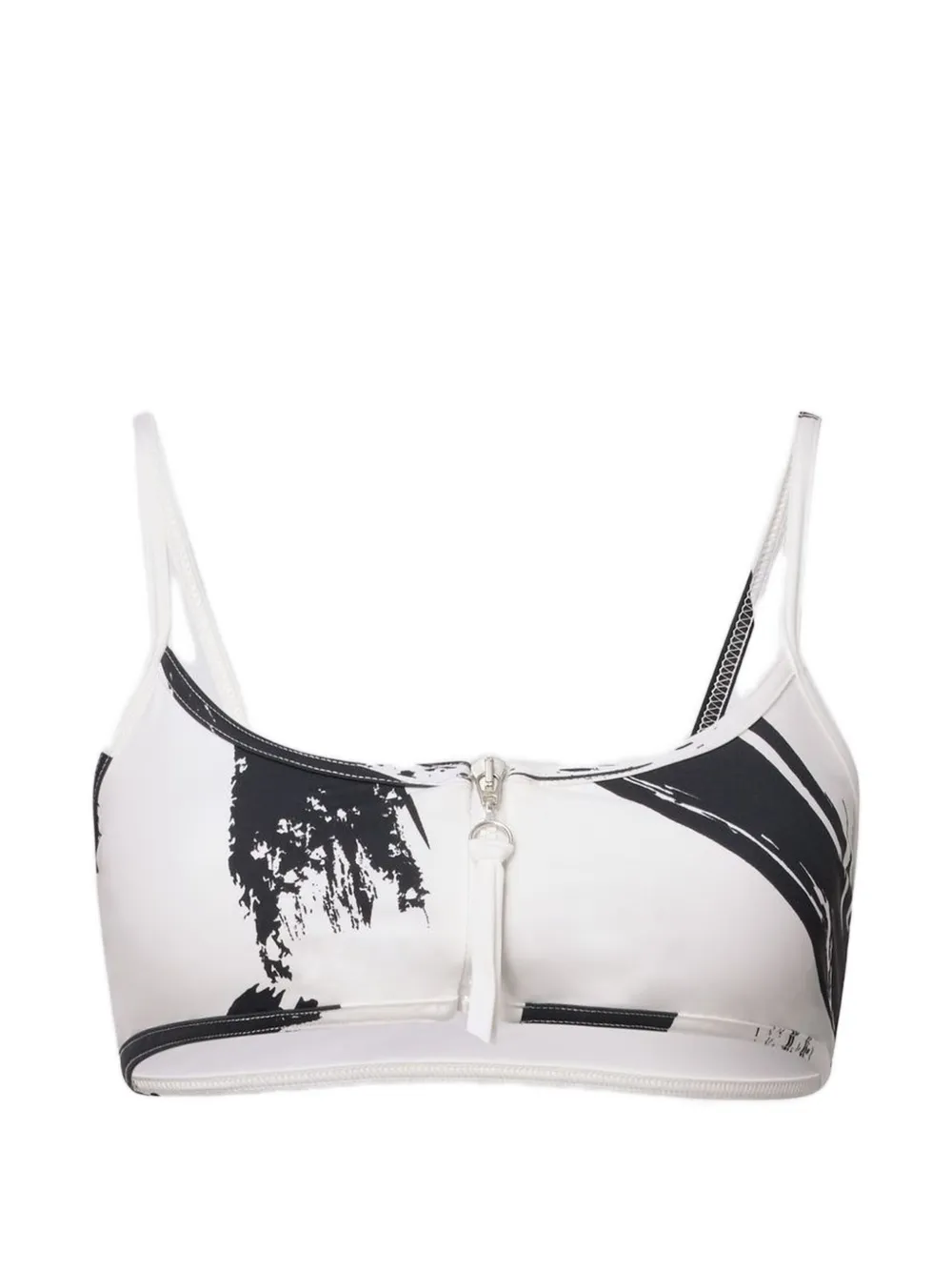 LouLou de Saison Seda Bikinioberteil mit Print - Nude
