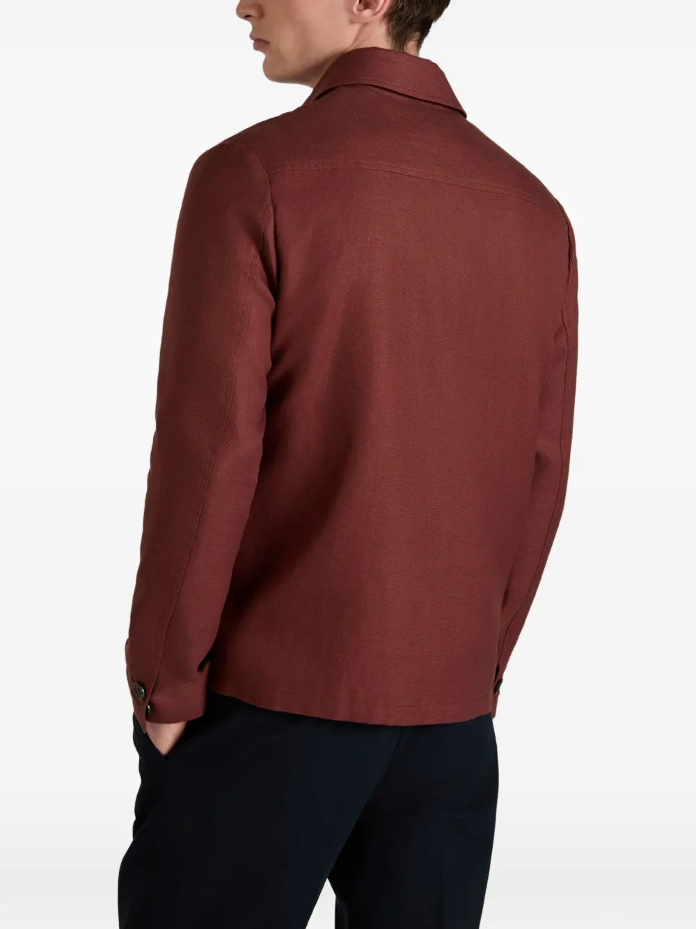 slowear Jack met enkele rij knopen Bruin