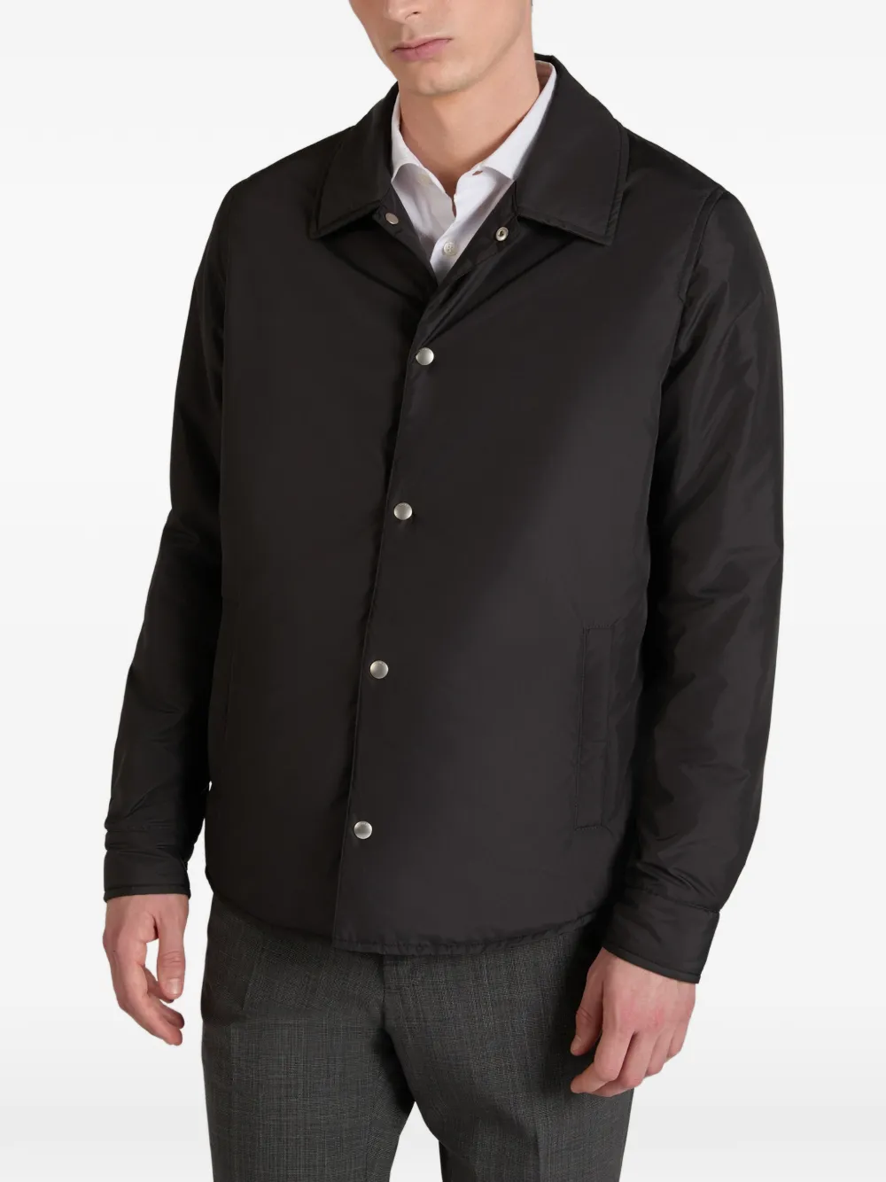 slowear Gewatteerd shirtjack Zwart