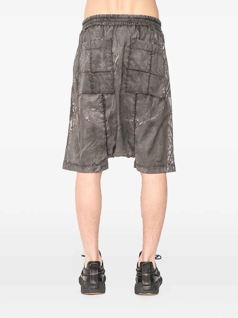  Md75 Drawstring Linen Short Pants - Grey 