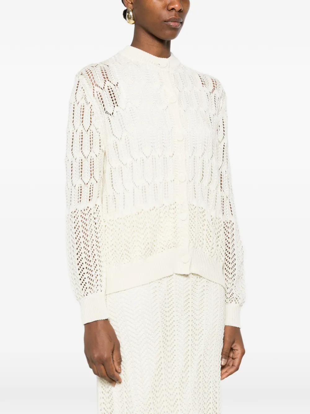  Jil Sander Openwork Cardigan - Neutrals 