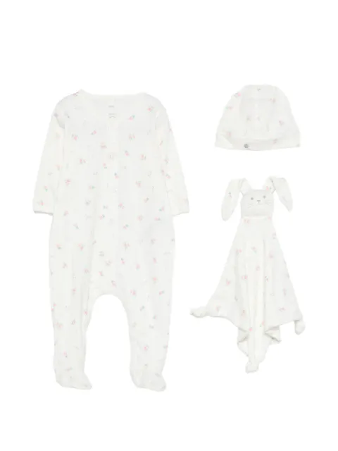 Petit Bateau floral-print babygrow set (set of three)