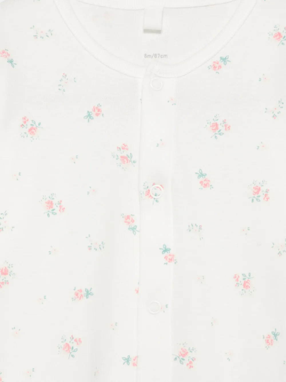 Petit Bateau Drie rompers met bloemenprint Wit